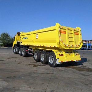 Hydraulic Oil Cylinder 30T Payload 25m3 Tipper Semi Trailer